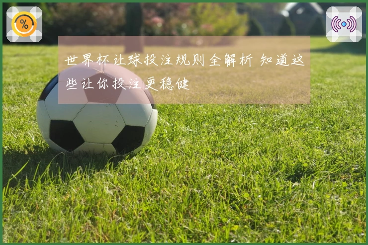 世界杯让球投注规则全解析 知道这些让你投注更稳健